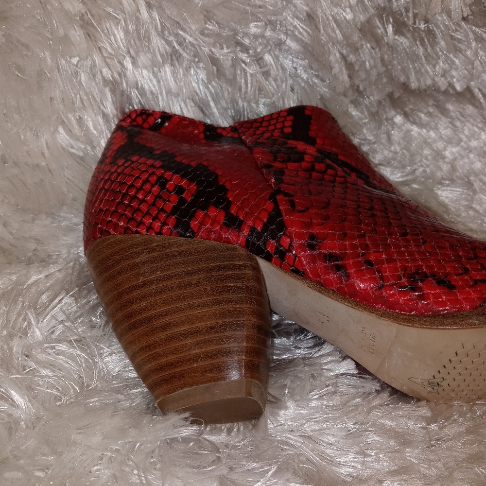 Snakeprint Red Python Alberto Zago Ankle Booties - Picture 6 of 7